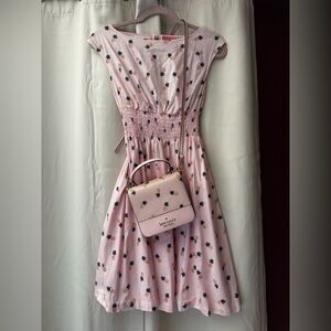Kate Spade Pink Pineapple Print Midi Dress
